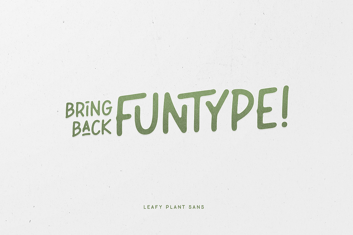 Leafy Plant Fun Typeface preview 2