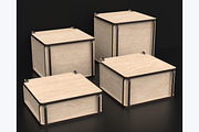 14 Square Flip Top Boxes Laser Files, an Object Graphic by ThemeXDigital (Thumbnail 5 of 8)