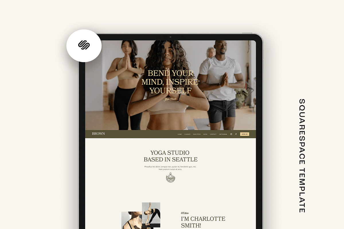 Wellness Squarespace 7.1 Template, a Websites & App Template by Kseniia_Design (Photo 1 of 11)