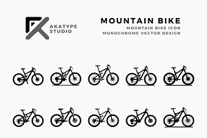 Mountain Bike Icon, an Icon by Akatype Studio