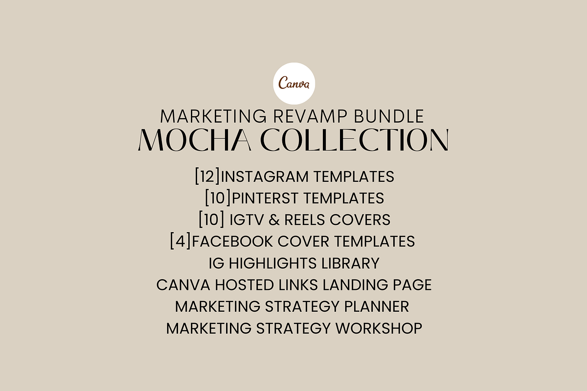 CANVA Marketing Revamp Bundle|Mocha, a Marketing Template by Launch & Grow Studio (Photo 3 of 10)