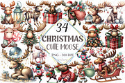 Cute Christmas Moose Sublimation, a Graphic by designcity5 (Thumbnail 1 of 5)