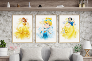 Princess Belle Watercolor Art, a Person Illustration by Designbudy (Thumbnail 5 of 12)