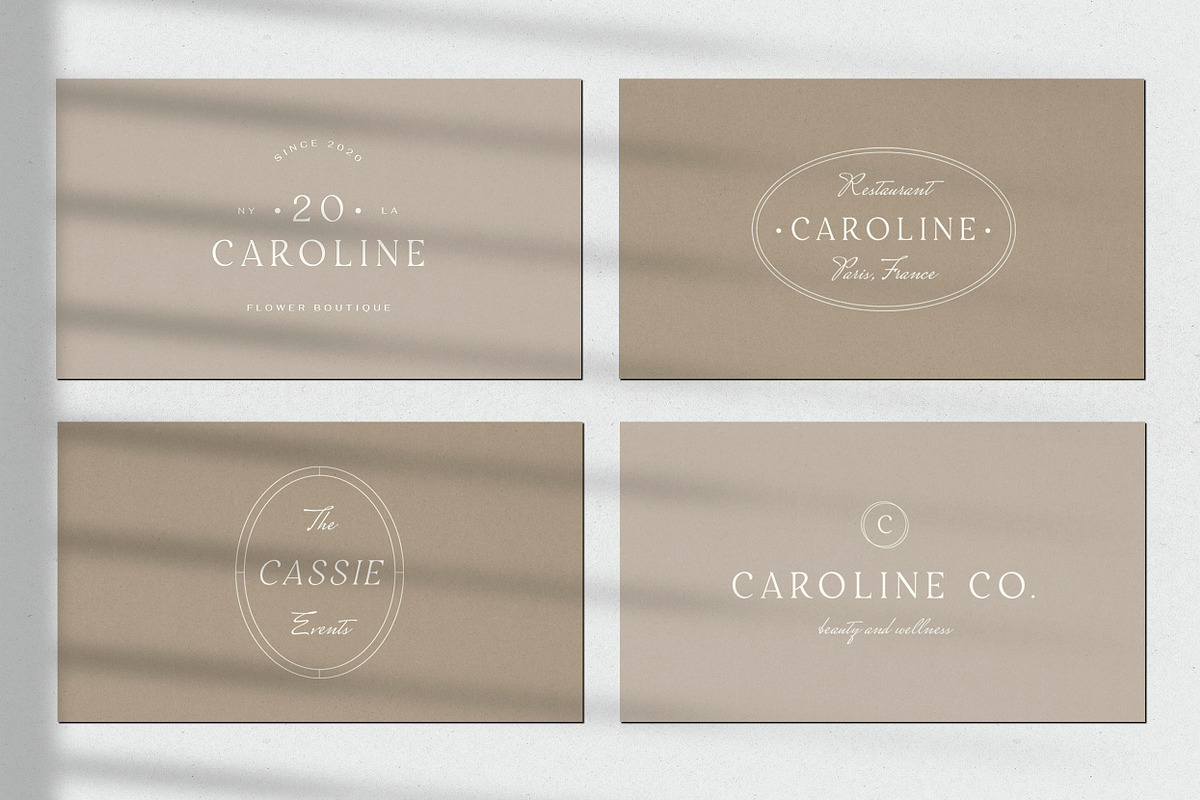 Caroline Minimal Logo Kit Ai,Eps,Psd, a Branding & Logo Template by Feel This (Photo 3 of 13)
