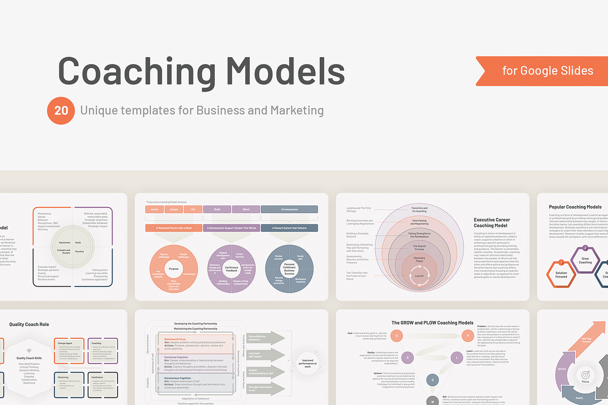 Coaching Models for Google Slides, a Presentation Template by HiSlide.io (Photo 1 of 4)