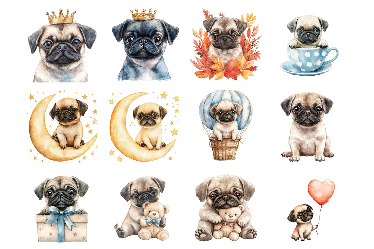 Baby Pug, an Illustration by Design Market (Photo 3 of 3)