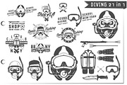 21 in 1 Set of Scuba Diving, a Graphic by Hadanello88 (Thumbnail 4 of 4)