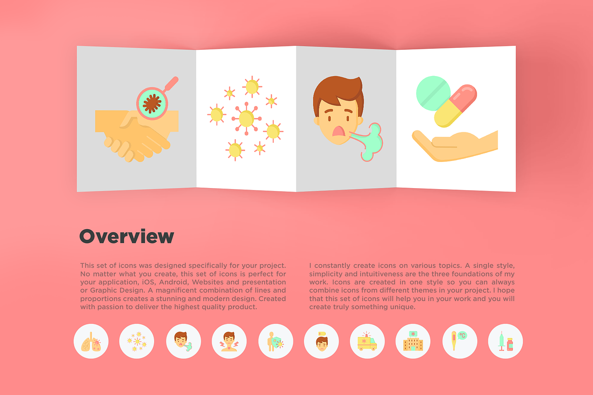 Coronavirus | 16 Flat Icons Set, an Icon by Alex Blogoodf (Photo 3 of 12)