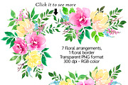 Watercolor Flower Clipart - Bohemian, an Illustration by Elly Studio (Thumbnail 2 of 7)