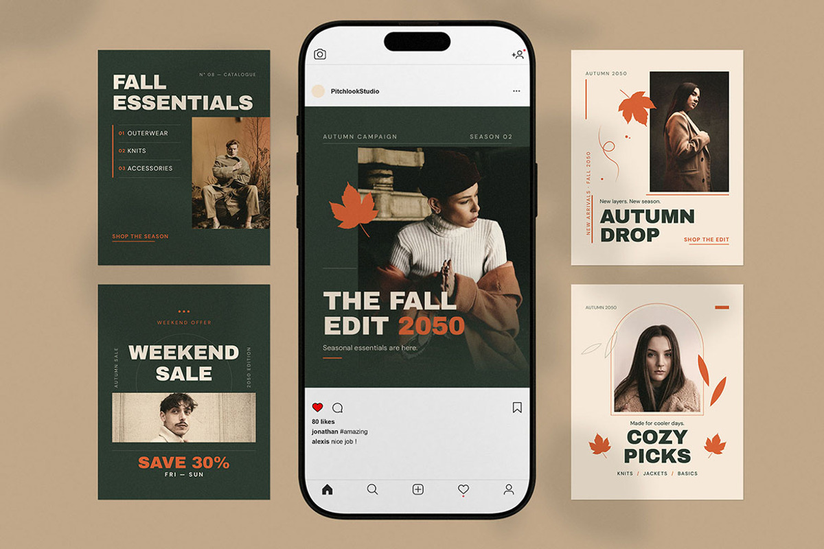 Autumn Fashion Campaign Social Media, a Social Media Template by Pitchlook.Studio (Photo 3 of 3)