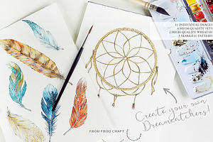 DreamCatchers And Feathers Clip Art