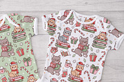 Cozy Christmas Cat Seamless Pattern, a Seasonal Illustration by TitaLivingArt (Thumbnail 6 of 9)