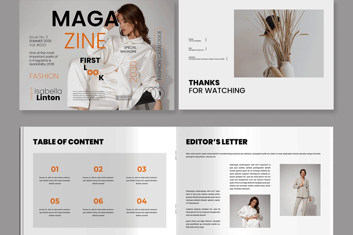 Fashion Magazine Layout, a Magazine Template by MightyDesign (Photo 2 of 8)