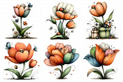 Whimsical Spring Tulip Flower Clipar, an Illustration by Daily.Designs (Thumbnail 3 of 8)