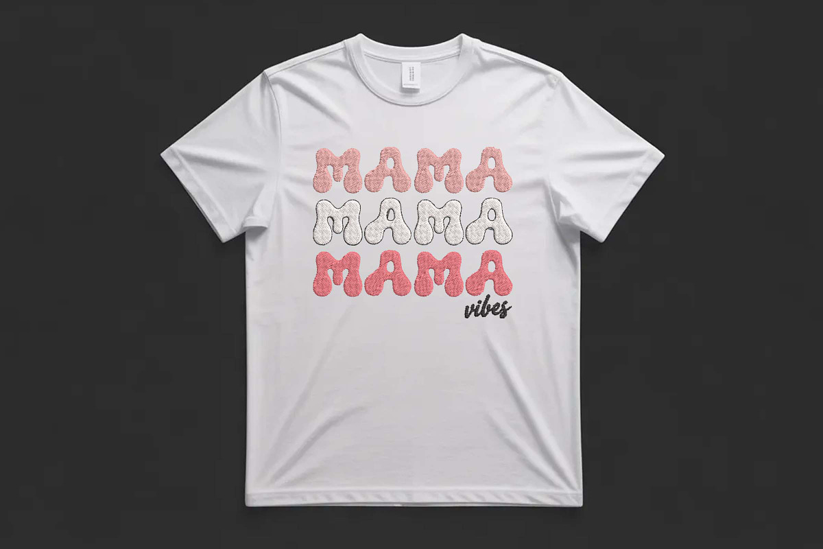 Retro Mama Vibes Stacked Embroidery, an Illustration by Purpose Ekbal (Photo 2 of 3)