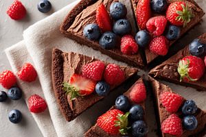 Chocolate tart with fresh berries, a Food & Drink Photo by AlyaAnd