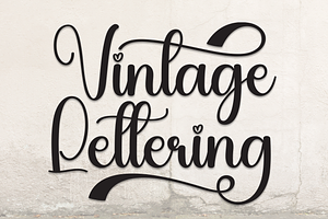 Vintage Lettering Script Font