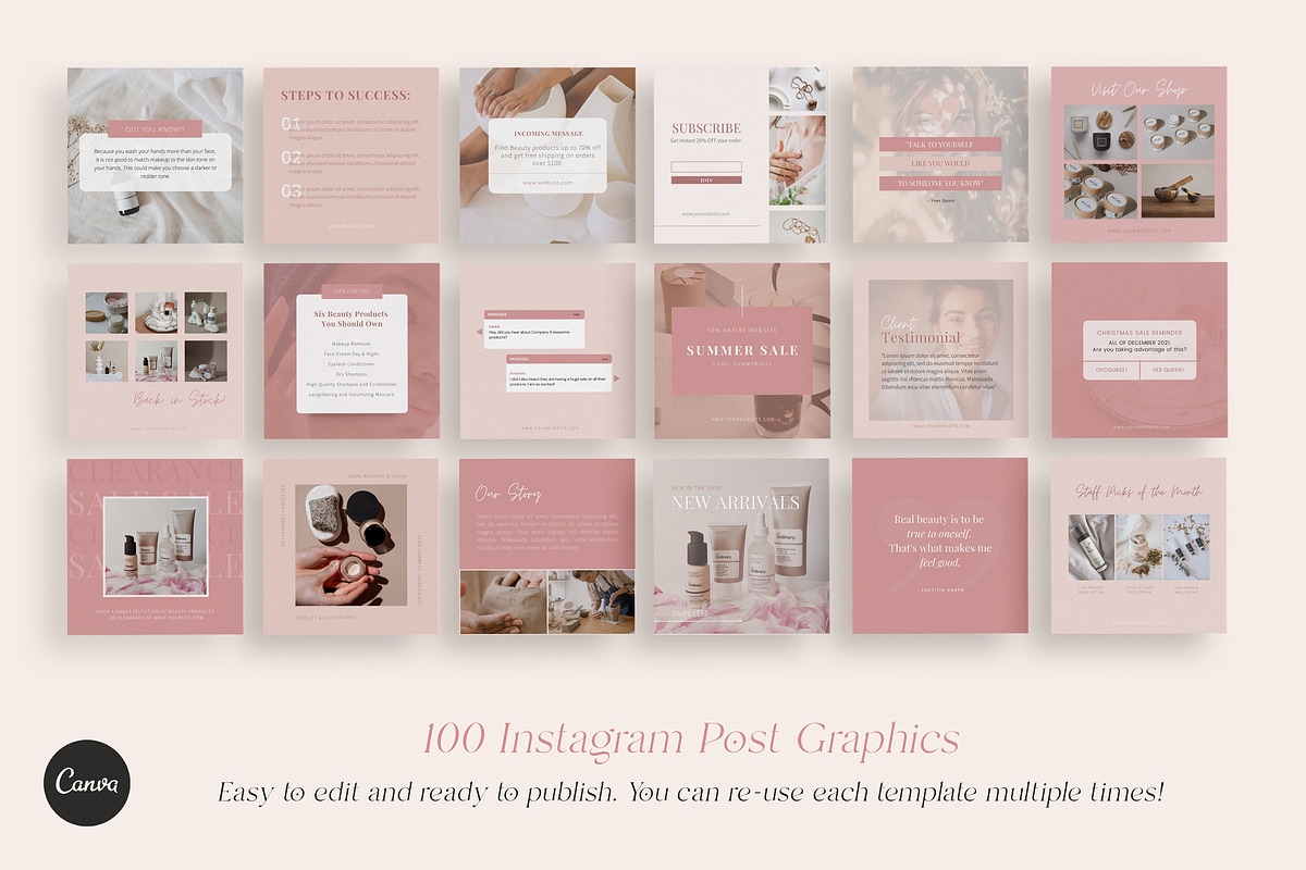 100 Social Media Post Templates, a Social Media Template by Gebers Marketing & Design (Photo 8 of 10)