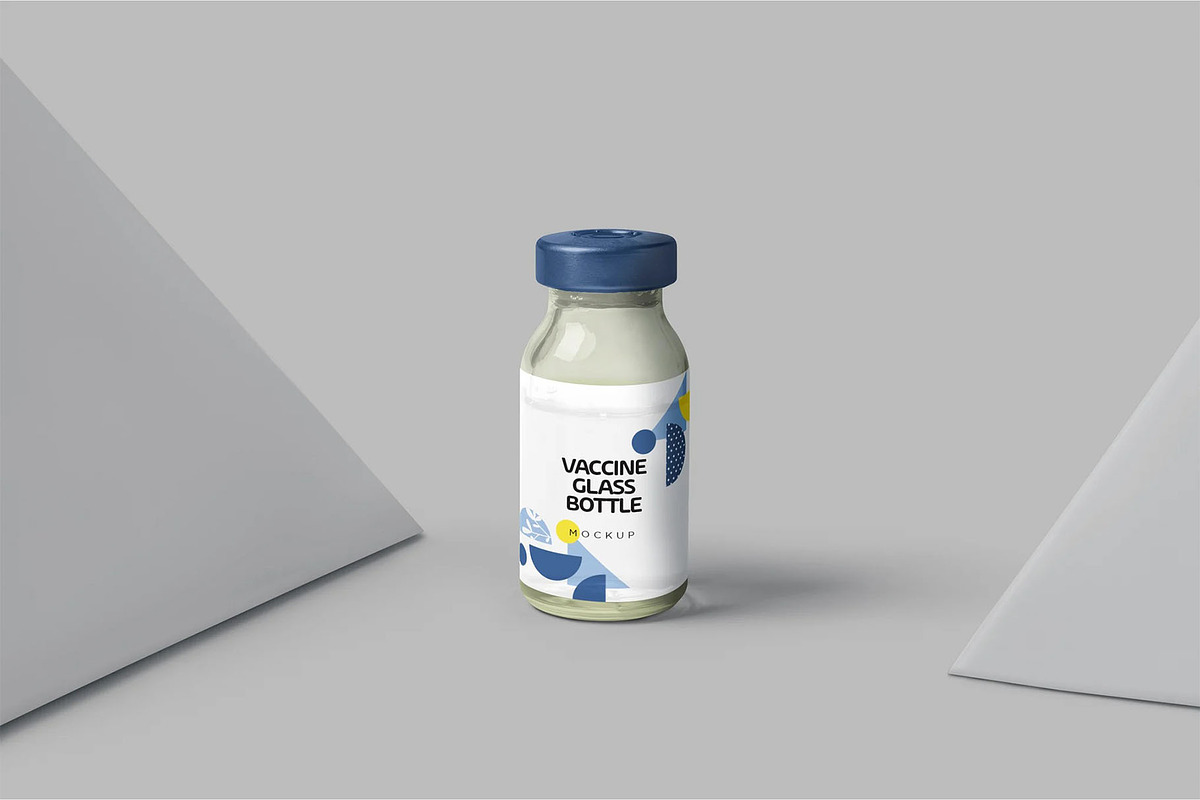 Vaccine Glass Bottle Mockups, a Product Mockup by megostudi0 (Photo 3 of 7)
