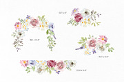Watercolor Hand-painted Pale Flowers, a Decorative Illustration by GraphicsDish (Thumbnail 3 of 4)