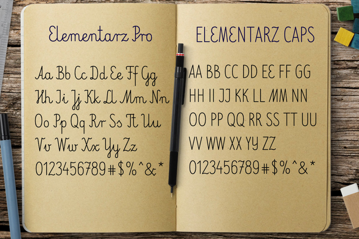 Elementarz Pro, a Script Font by Leitmotif (Photo 3 of 6)