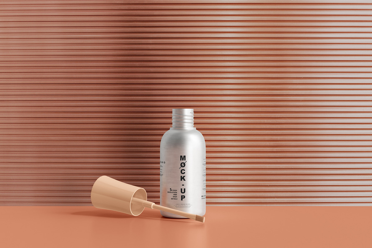 Aluminum Nail Polish Bottle Mockups, a Packaging Mockup by pmvch (Photo 16 of 24)