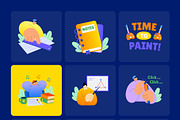 100 Back to School Flat Stickers, an Education Illustration by Brickclay (Thumbnail 12 of 13)