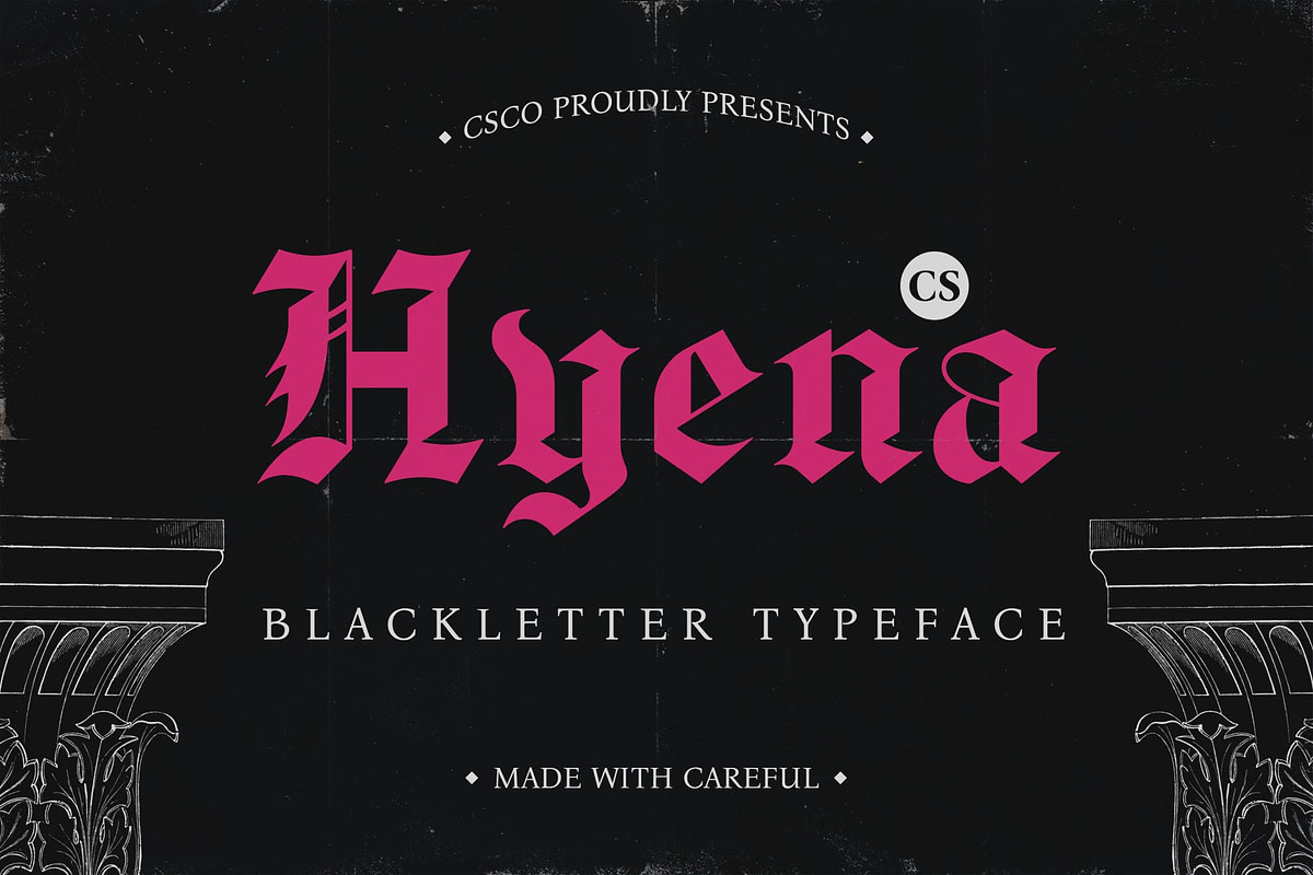CS Hyena – Old English Font, a Blackletter Font by Craft Supply Co. (Photo 1 of 8)