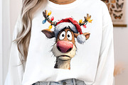 Funny Christmas Reindeer Clipart PNG, an Illustration by SinaCreation (Thumbnail 4 of 7)