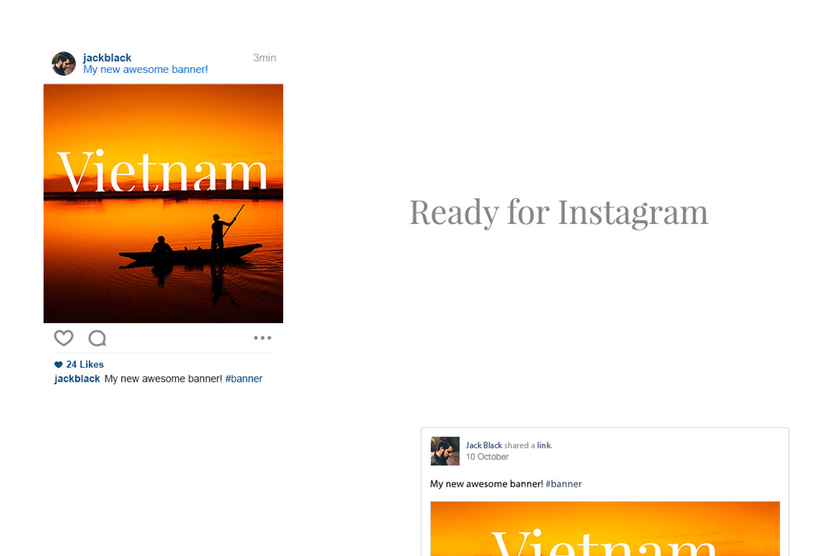 Travel Social Media Banners, a Social Media Template by Web Donut (Photo 4 of 9)
