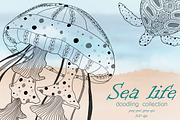 Sea life. Doodling collection., an Object Graphic by Funny-sunny (Thumbnail 1 of 6)