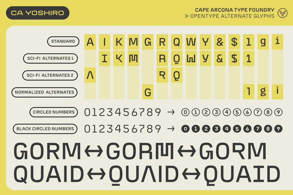 CA Yoshiro, a Sans Serif Font by Cape Arcona Type Foundry (Photo 6 of 15)