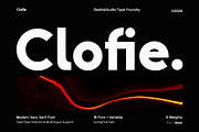 Clofie - Modern Variable Sans, a Sans Serif Font by dealitastudio (Thumbnail 1 of 12)
