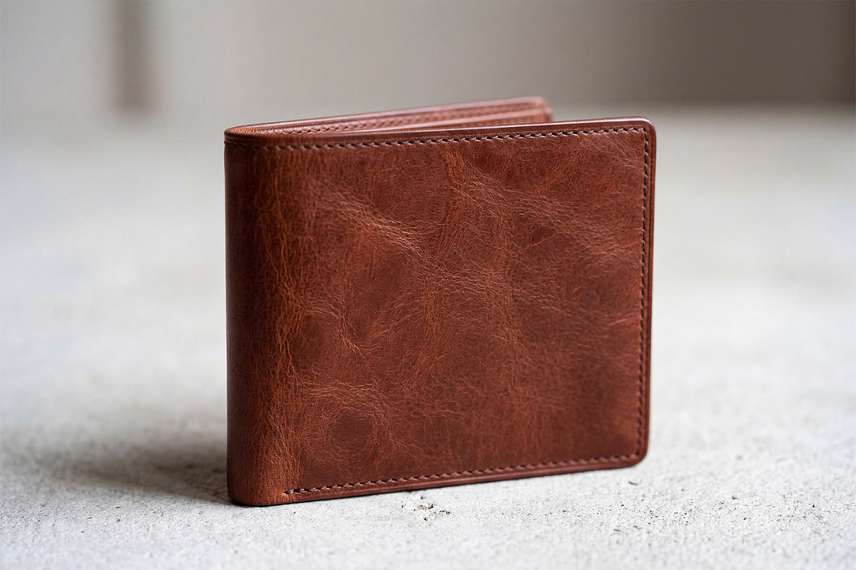 Leather Wallet Mockup Template, a Merchandise Mockup by graphypix (Photo 2 of 4)