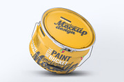 Metal Paint Bucket Mock-Up, a Product Mockup by DesignRushMarket (Thumbnail 4 of 8)