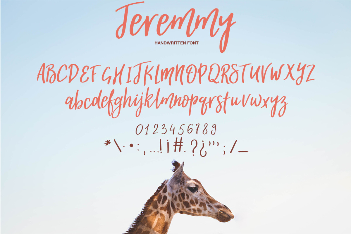 Jeremmy handwritten font preview 7