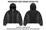 Windbreaker Jacket Mockup PSD, a Hoody Mockup by std.badboy (Thumbnail 1 of 4)