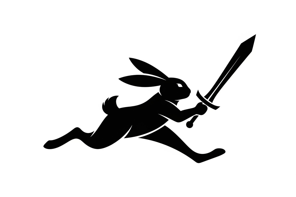 Warrior Bunny Knight Silhouette, an Illustration by jahid234 (Photo 7 of 49)