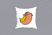 Cute Capybara and Fresh Fruits, a Seasonal Illustration by Palau (Thumbnail 8 of 12)