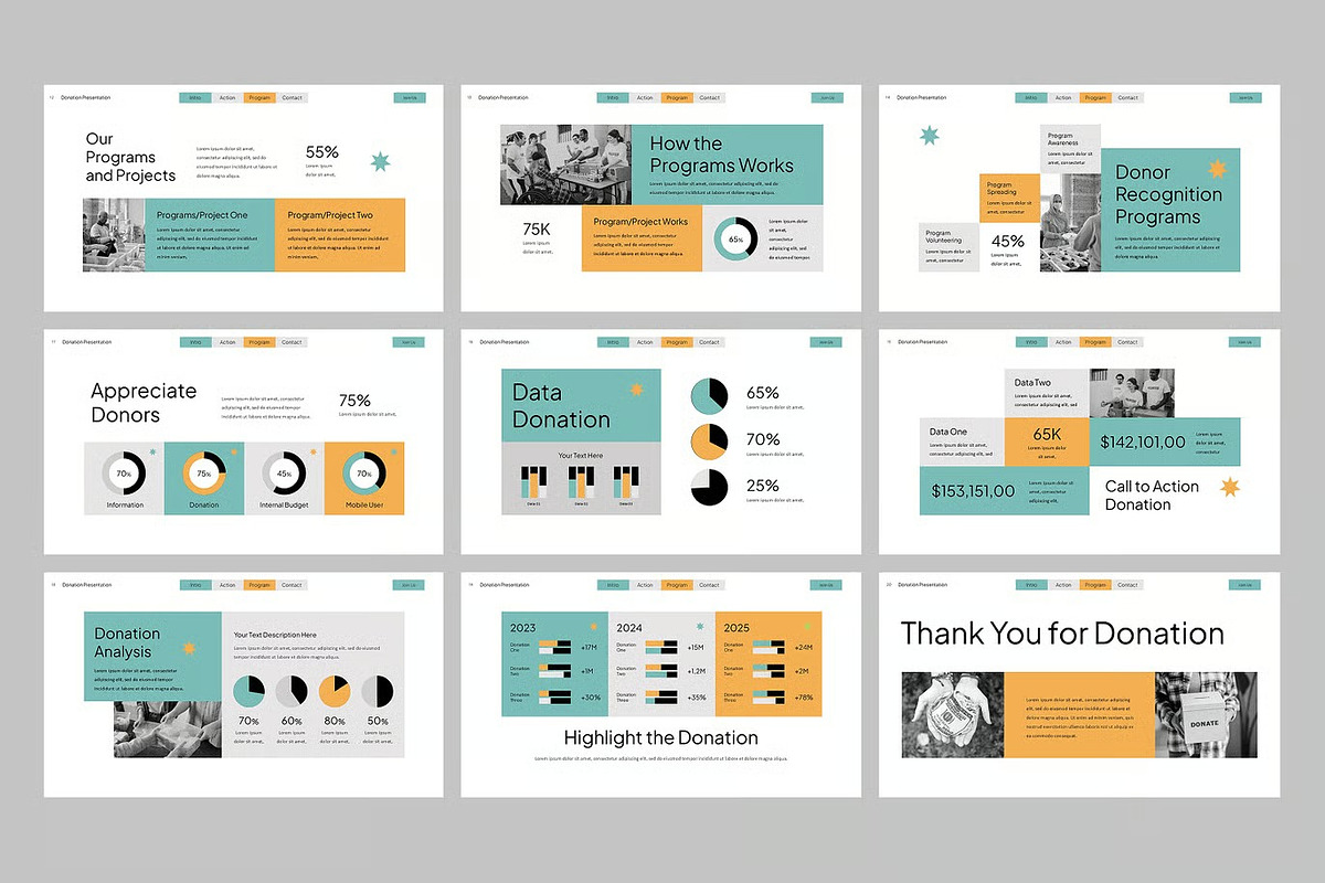 Donation Campaign GSlides, PPoint, a Presentation Template by Fit-tee (Photo 4 of 4)