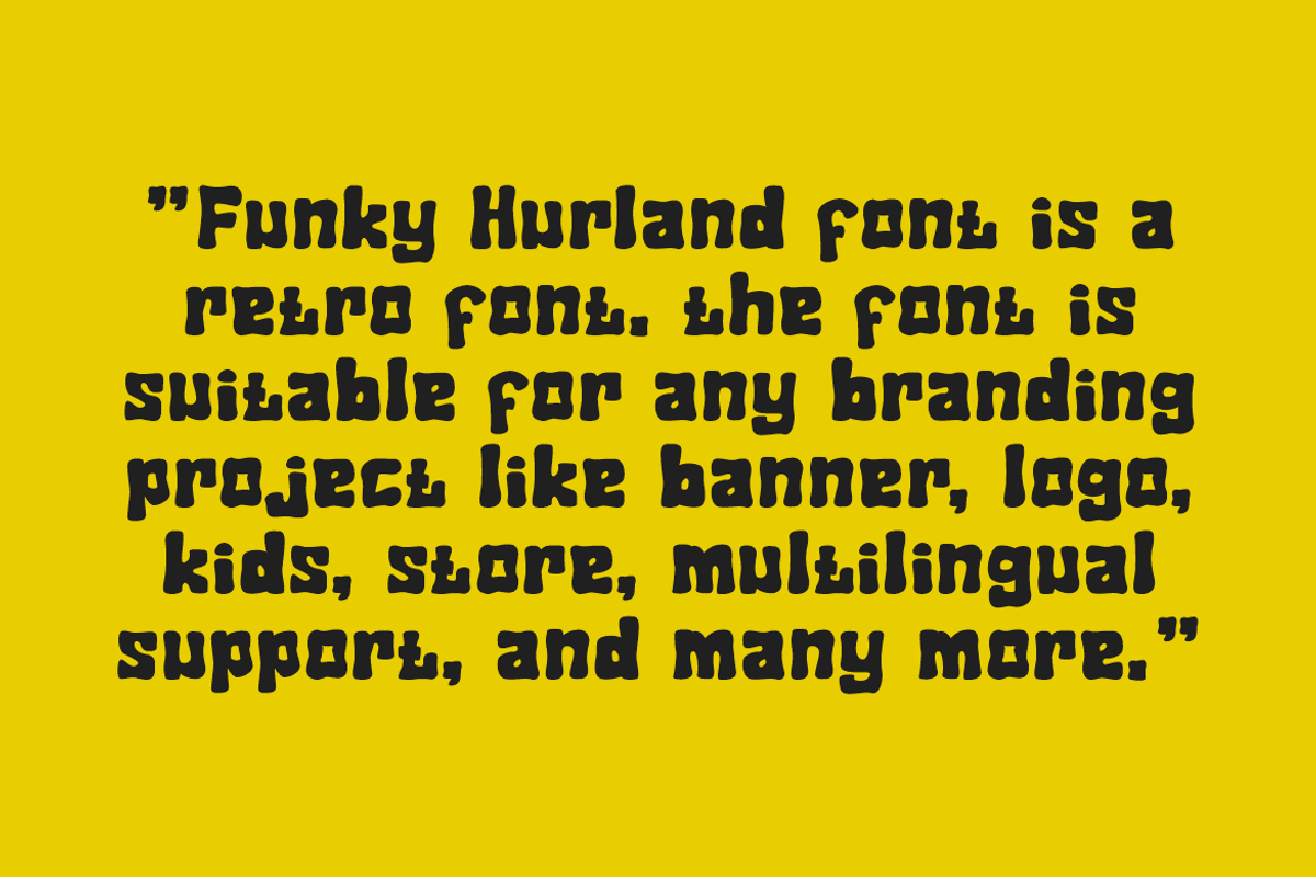 Funky Hurland - Retro & Groovy Font, a Sans Serif Font by QR Design Studio (Photo 5 of 7)