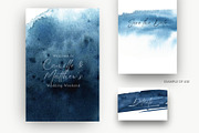 Indigo Blue Watercolor Washes, a Texture Graphic by Kolorata Art (Thumbnail 3 of 5)