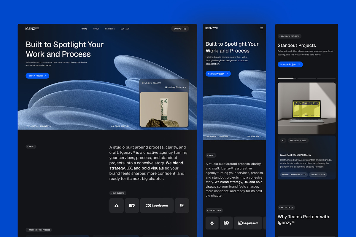 Igenzy – Creative Agency Website UI, an UI Kit Template by peterdraw (Photo 7 of 7)
