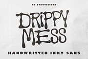 Drippy Mess Handwritten Inky Sans, a Sans Serif Font by Struvictory.art (Thumbnail 1 of 9)