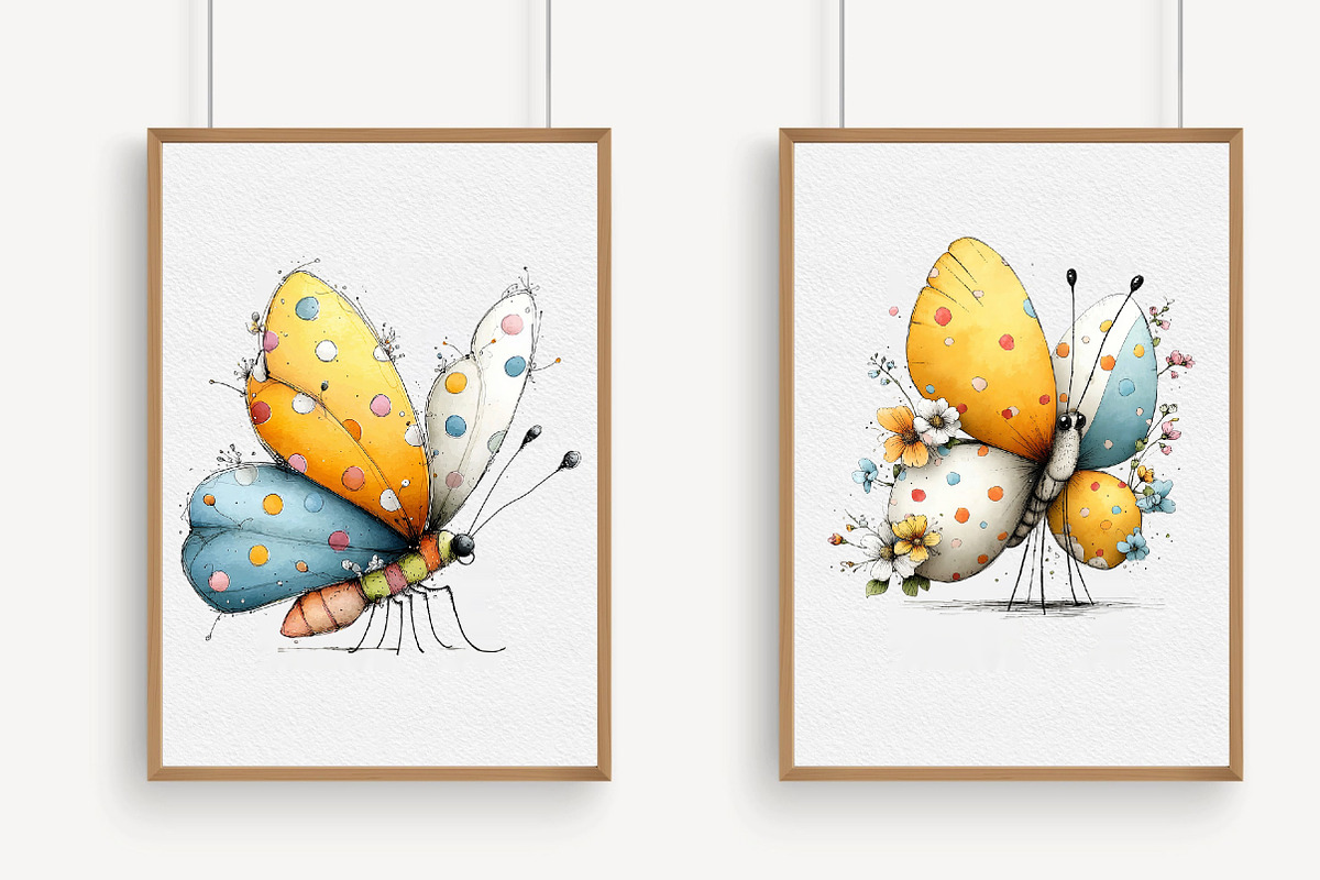 Whimsical Easter Butterfly Clipart, an Illustration by Libby Wishes (Photo 15 of 17)