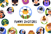 Funny face avatars, characters set, a Person Illustration by Good Studio (Thumbnail 1 of 11)