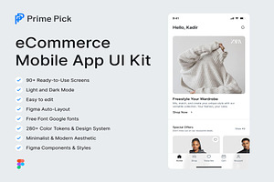 Prime Pick - eCommerce Mobile App, an UI Kit Template by Creative Perspective