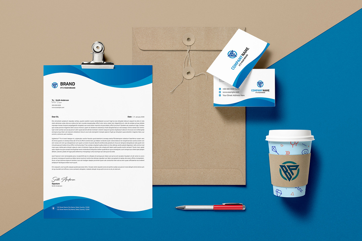 Minimalist Stationery Template, a Stationery Template by PixelStudio (Photo 1 of 4)