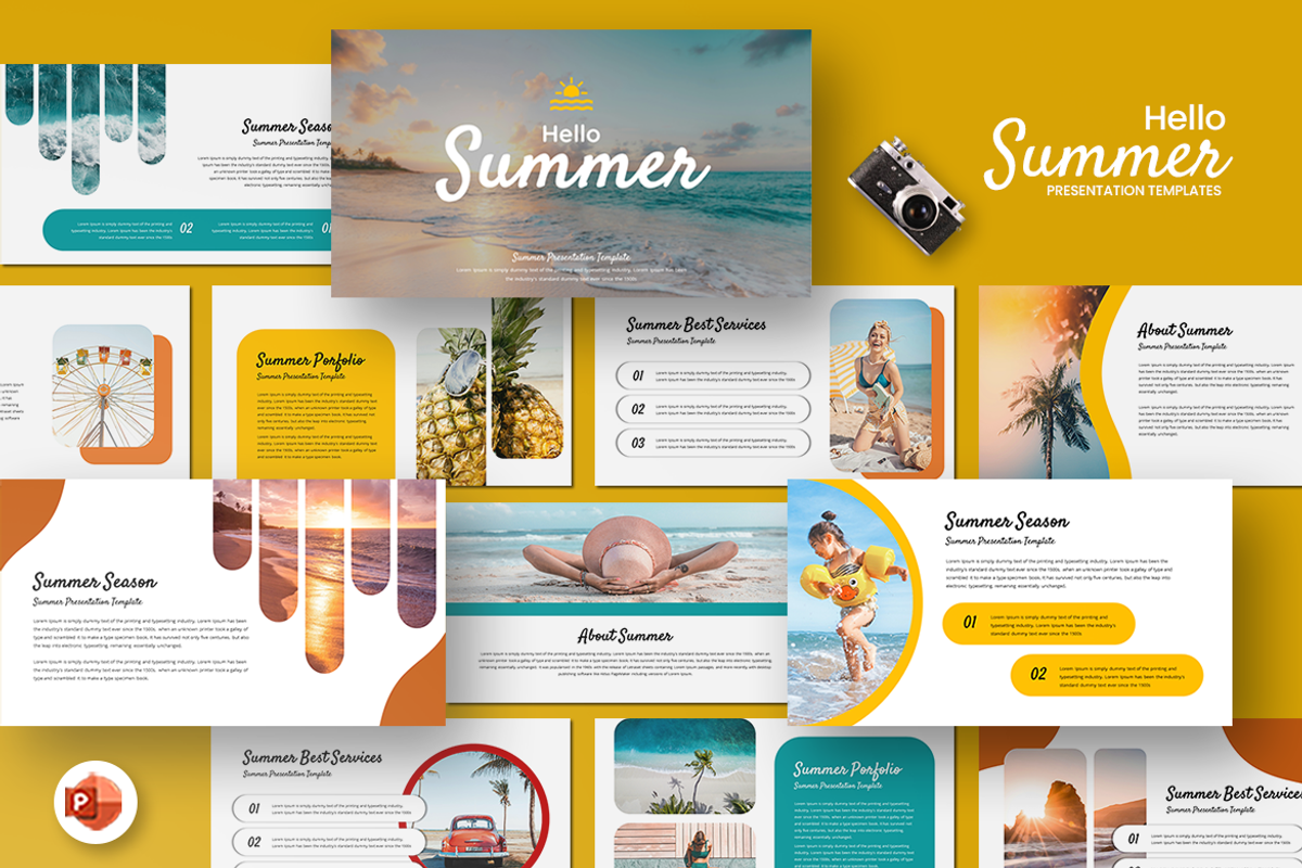 Hello Summer - PowerPoint Template, a Presentation Template by QR Design Studio (Photo 1 of 3)