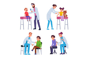 Pediatrician. Little characters kids, an Object Illustration by Onyx